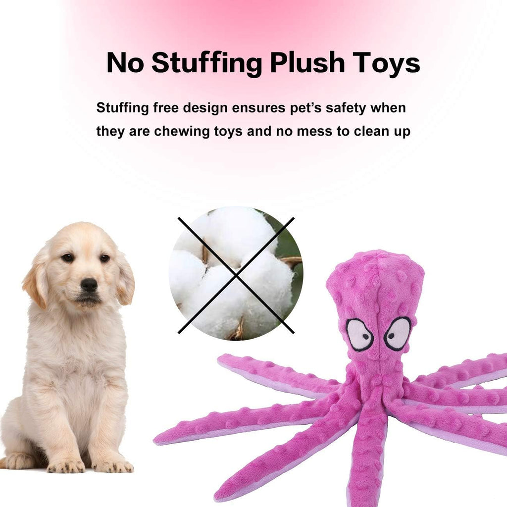 Squeaky Crinkly Octopus Dog Toy