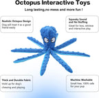 Squeaky Crinkly Octopus Dog Toy