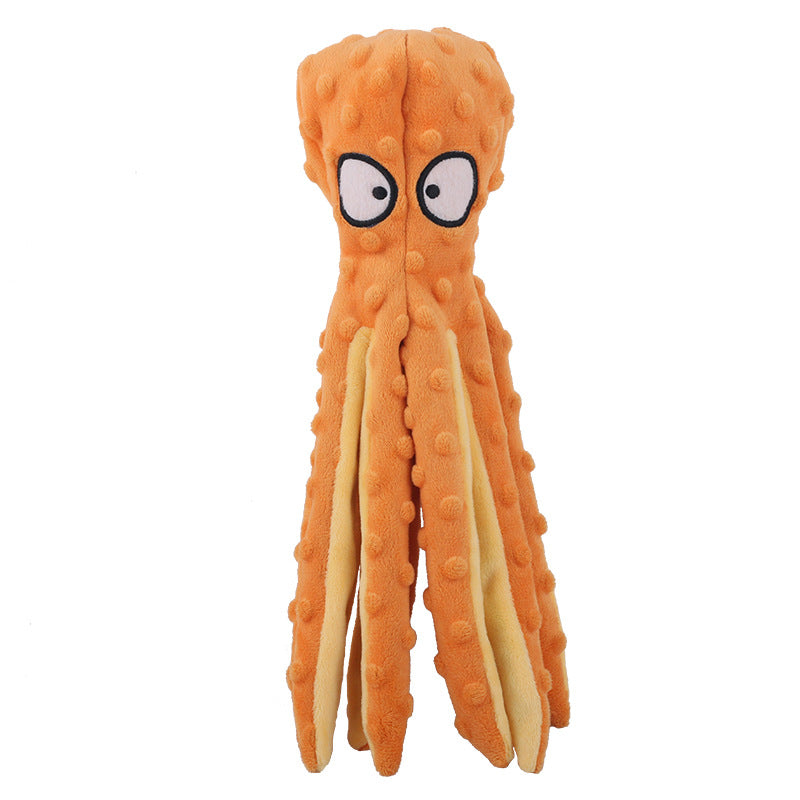 Squeaky Crinkly Octopus Dog Toy