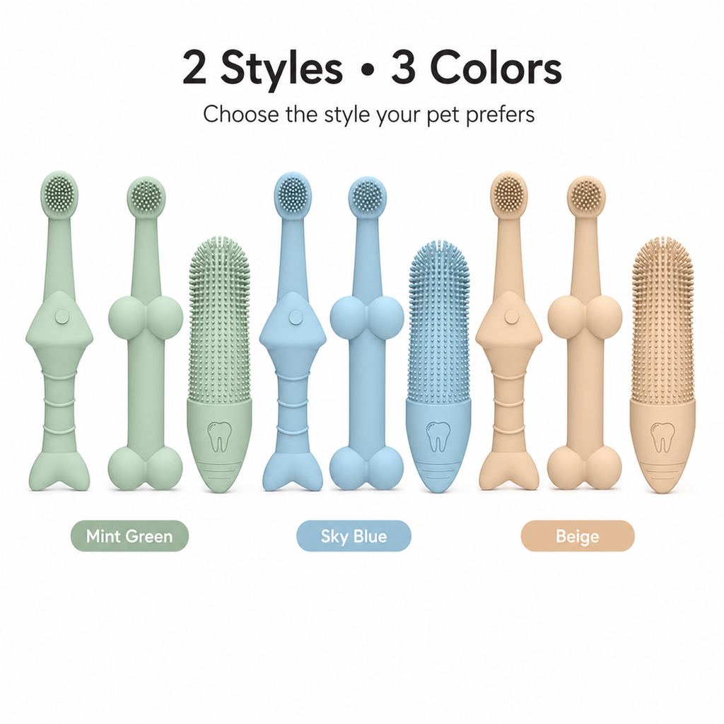 Silicone Cat And Dog Toothbrush