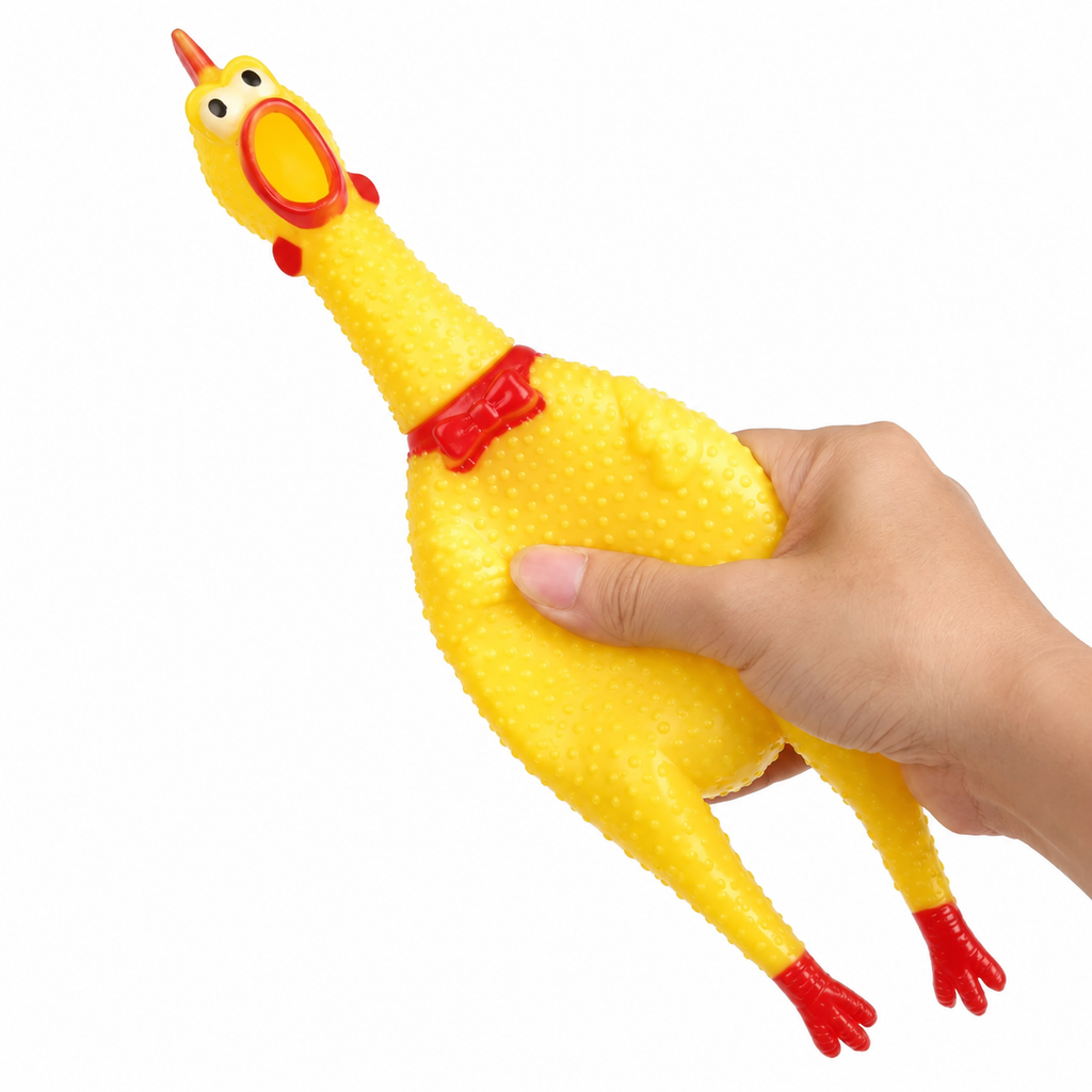 Squeaky Chicken Dog Toy