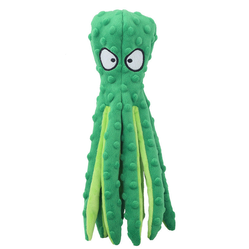 Squeaky Crinkly Octopus Dog Toy