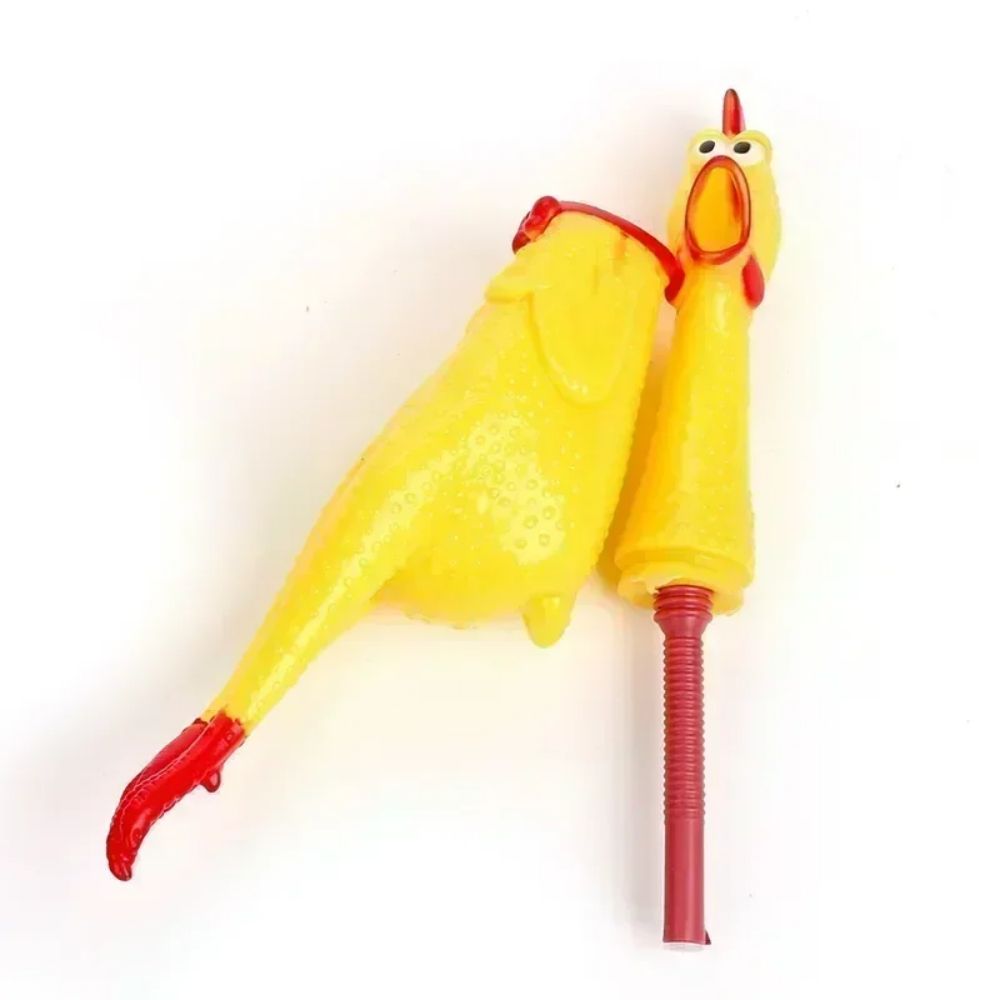 Squeaky Chicken Dog Toy