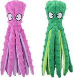 Squeaky Crinkly Octopus Dog Toy