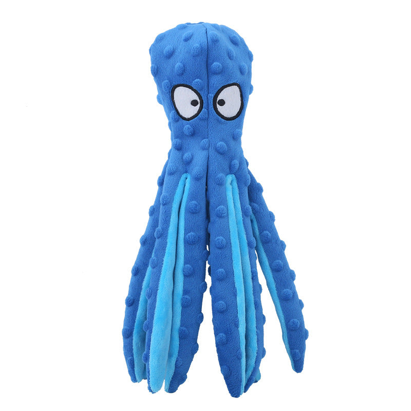 Squeaky Crinkly Octopus Dog Toy